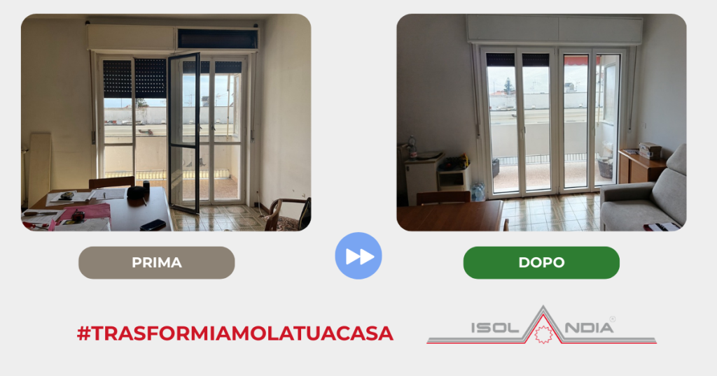 prima e dopo sostituzione infissi a sestri levante