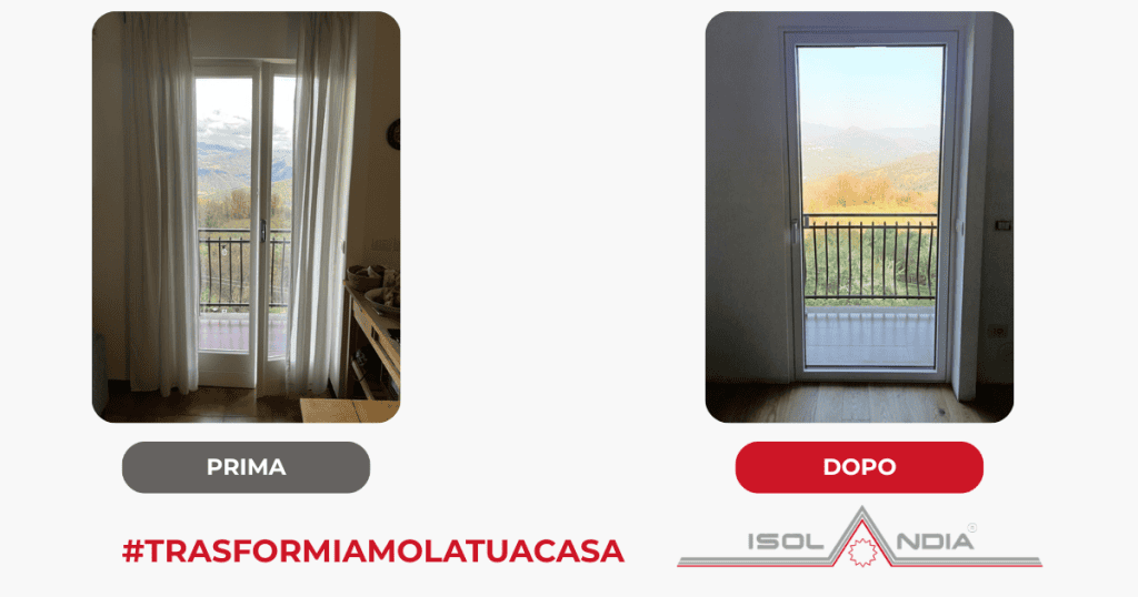 Porta finestra Internorm KF520 triplo vetro anta minimale Chiavari