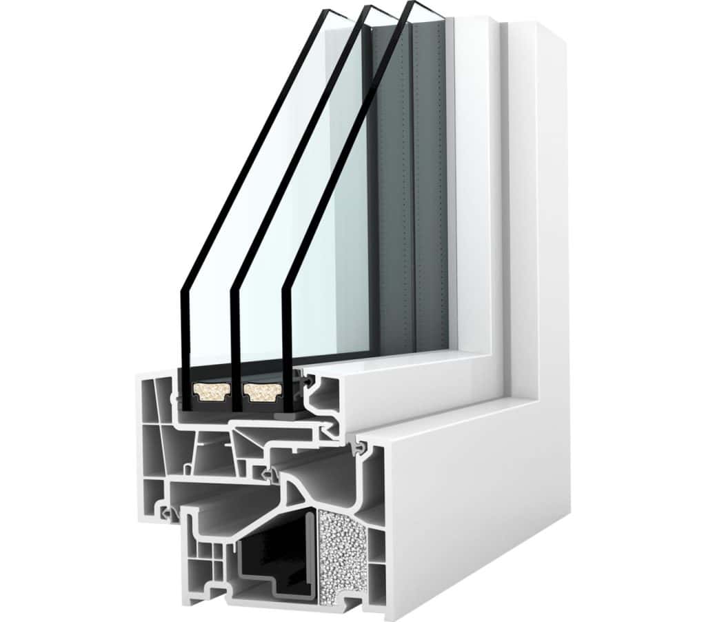 Profilo Internorm KF510 in PVC a otto camere con triplo vetro