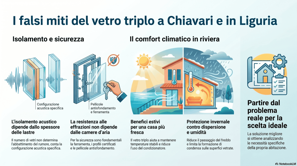 "confronto vetro triplo e doppio chiavari e liguria"