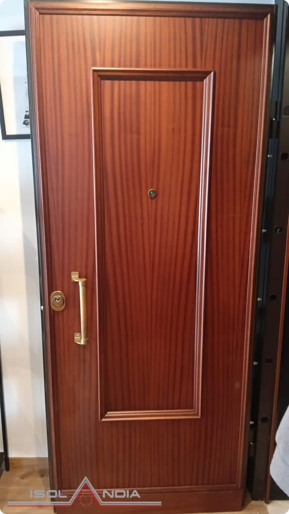 Porta blindata pannello legno condominiale esterno — Genova Marassi